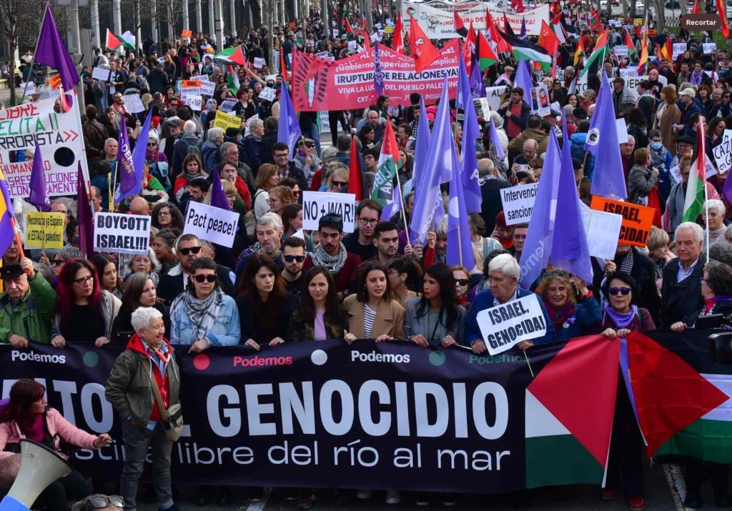 Manifestación contra el genocidio en Palestina, foto Agustin Millan