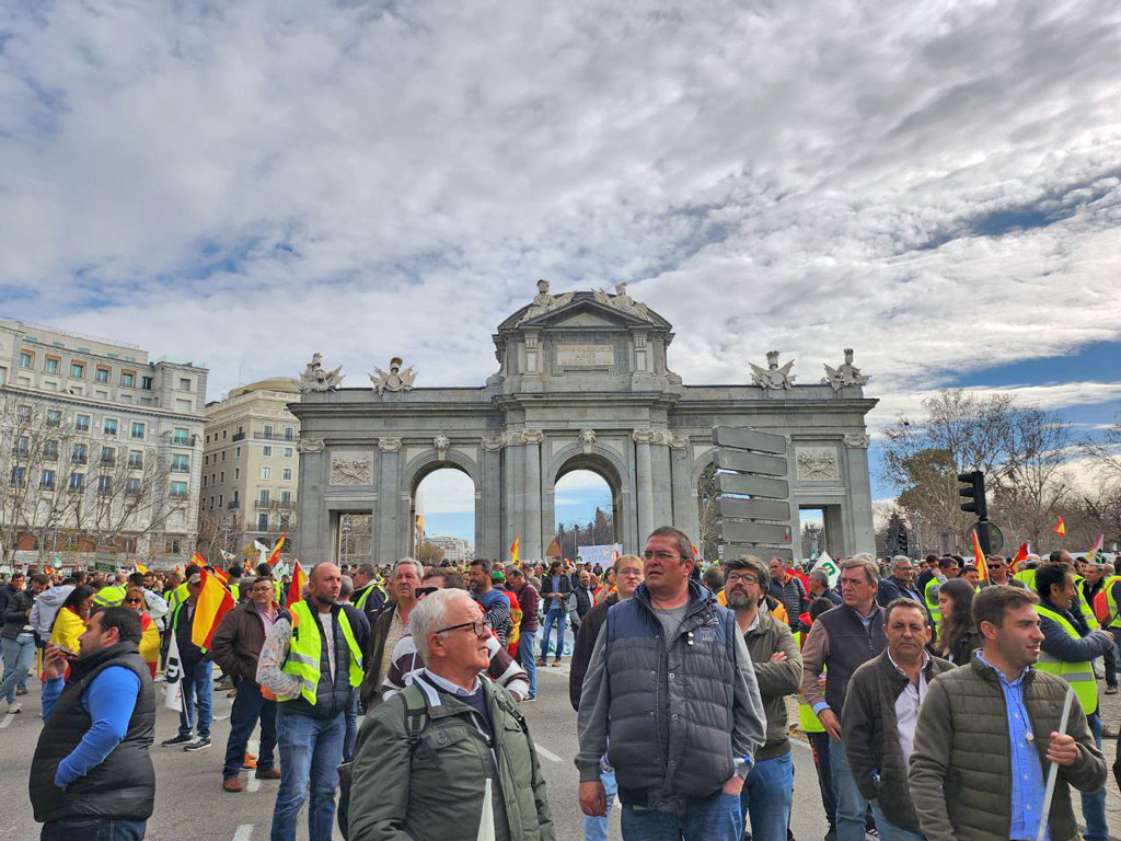 Manifestación de agricultores en Madrid, foto Agustín Millán