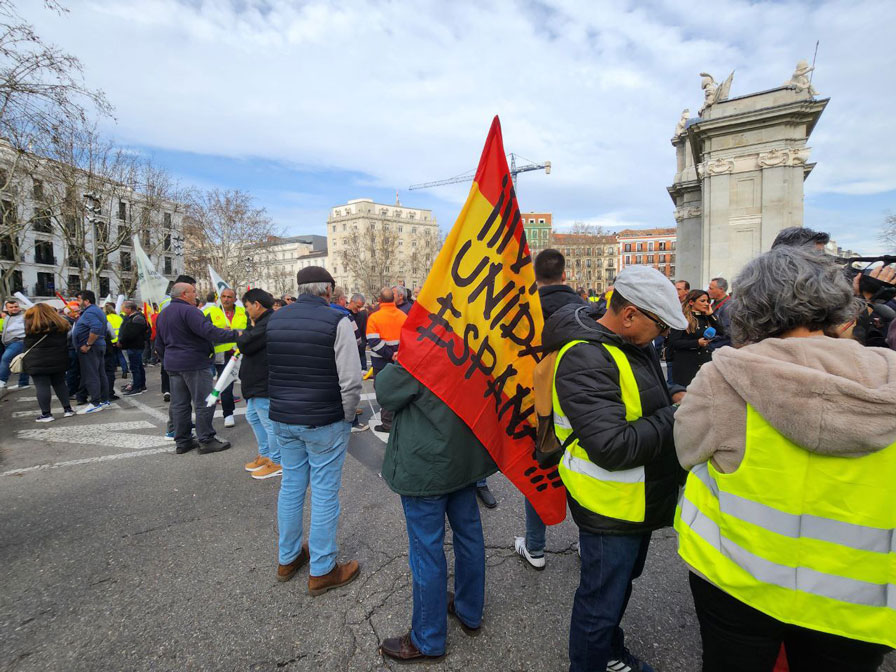 Manifestación de agricultores en Madrid, foto Agustín Millán