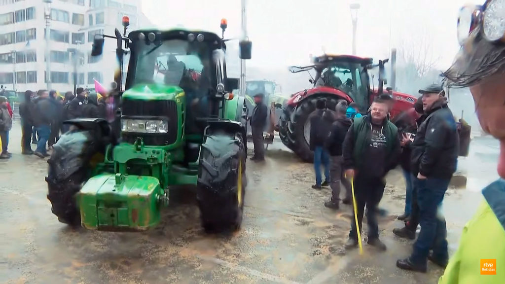 Protesta agricultores en Bruselas