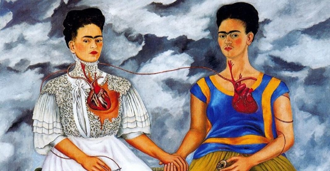 Las dos Fridas. 1931. Óleo. 173 x 173 cm. Museo de Arte Moderno en la Ciudad de México.