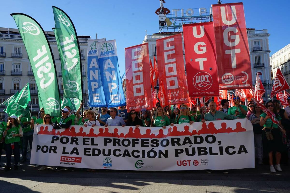 Manifestación de la enseñanza pública, foto Agustín Millán