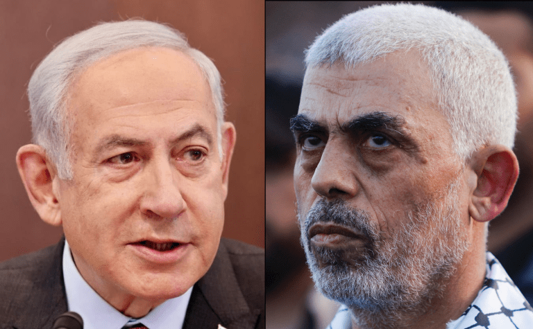 Netanyahu y Sinwar