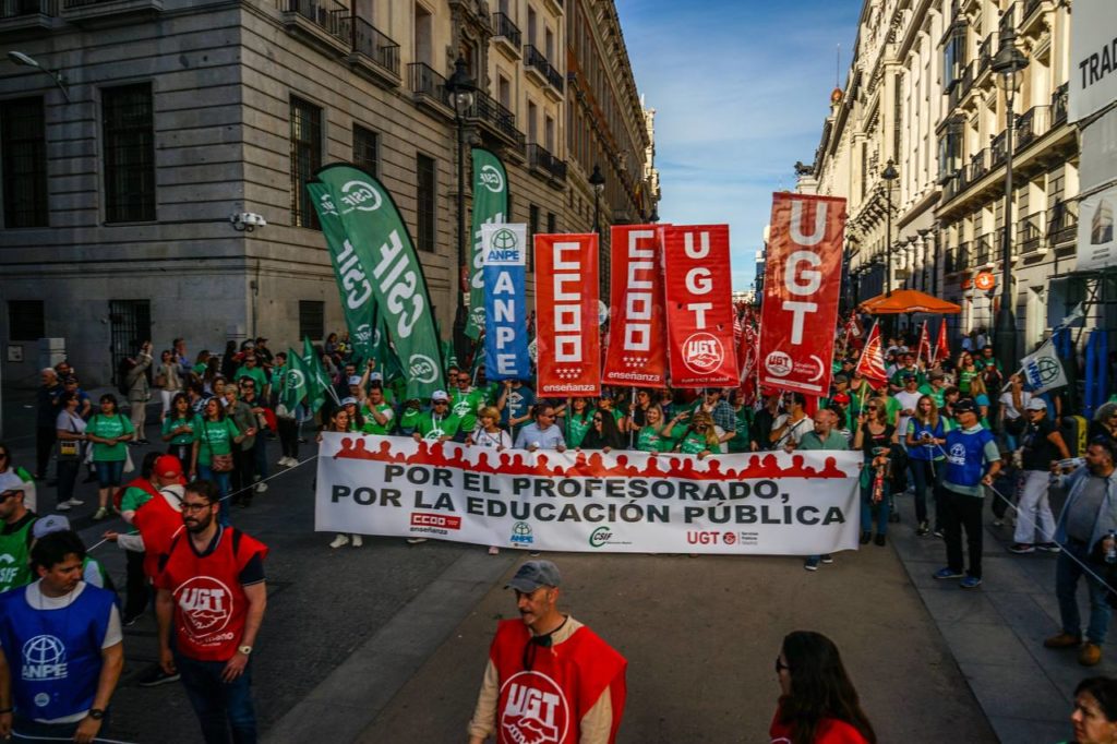Manifestación de la enseñanza pública, foto Agustín Millán