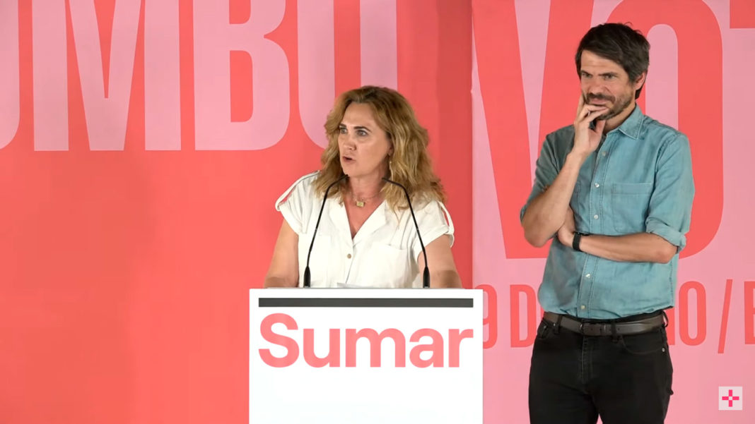 Estrella Galán candidata de Sumar valora los resultados de las Elecciones Europeas del 9J